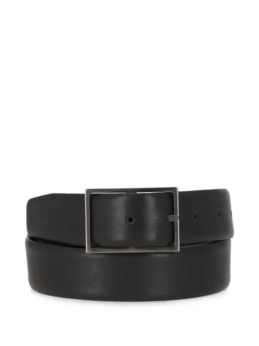 Isaia leather buckle-fastening belt - Braun