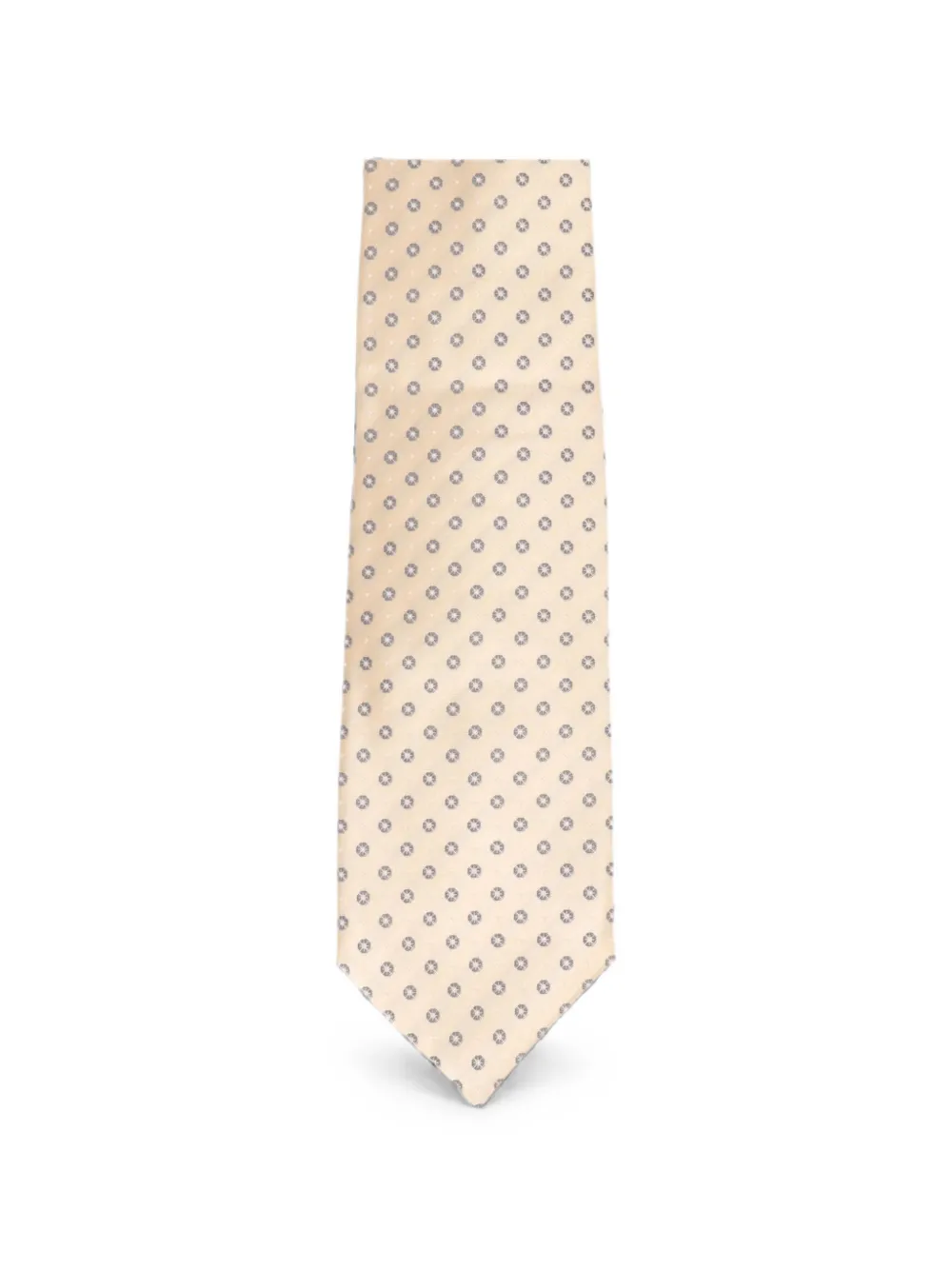 Isaia 7-fold geometric-print tie - Oro