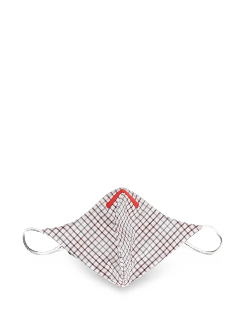 Isaia check face mask - Weiß