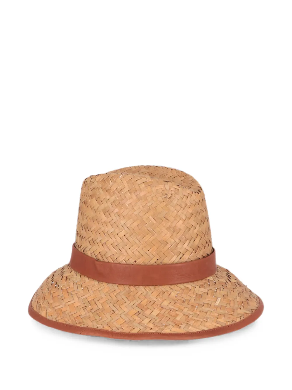Luxury Supply leather-trim woven hat - Toni neutri