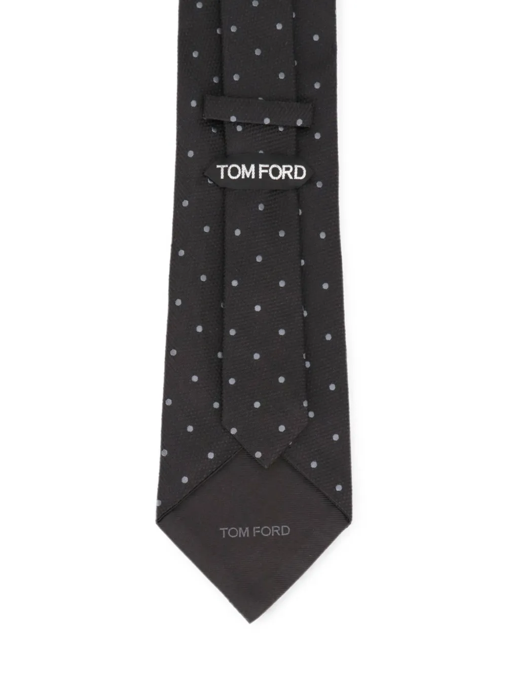 TOM FORD Stropdas met stippen Grijs