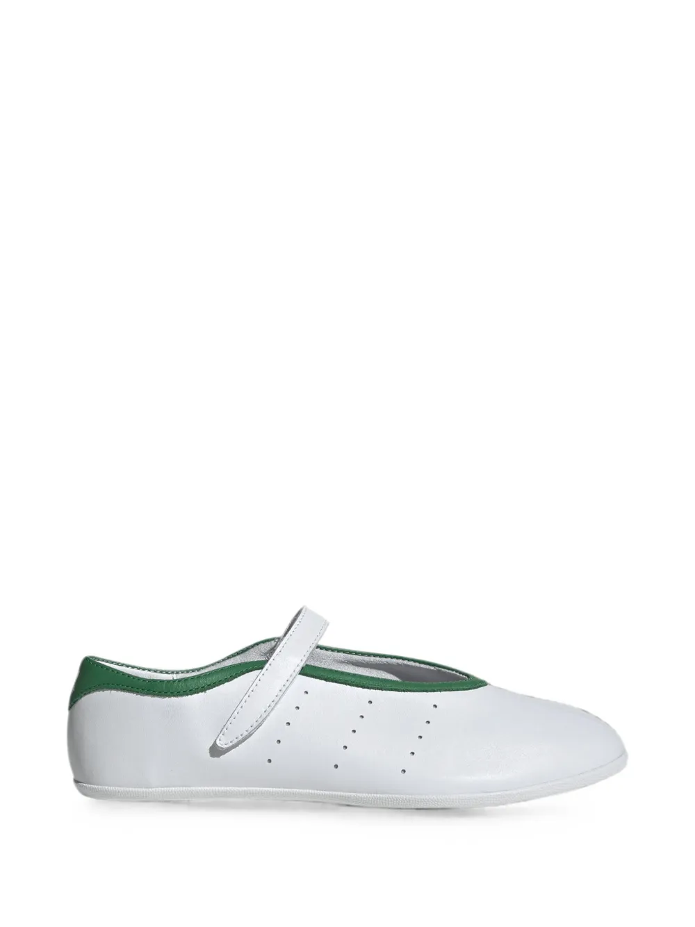 Adidas Stan Smith perforated ballet flats Wit
