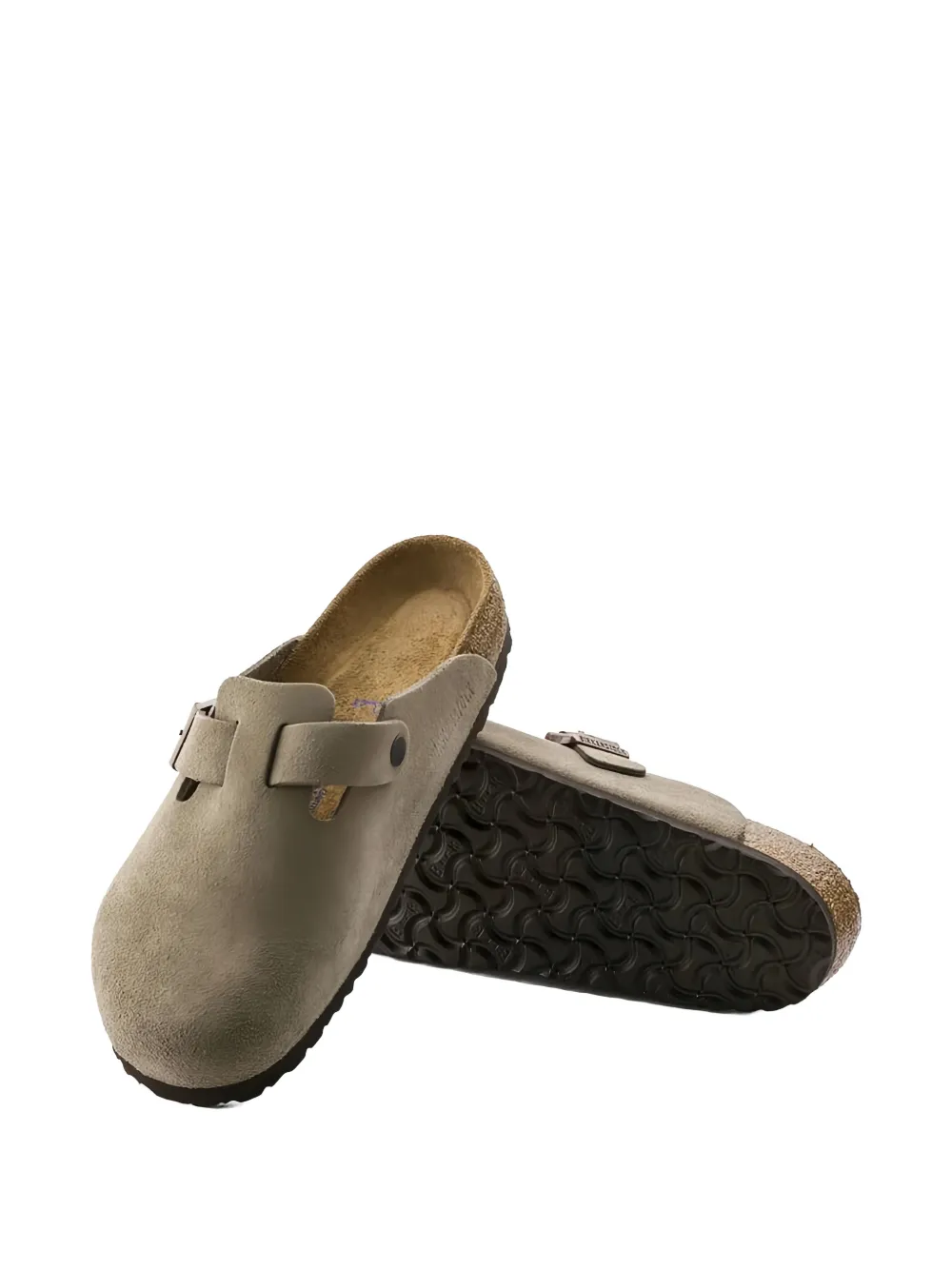 Birkenstock Boston suede mules Beige