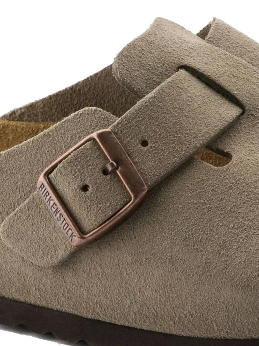 Birkenstock Boston suede mules Beige