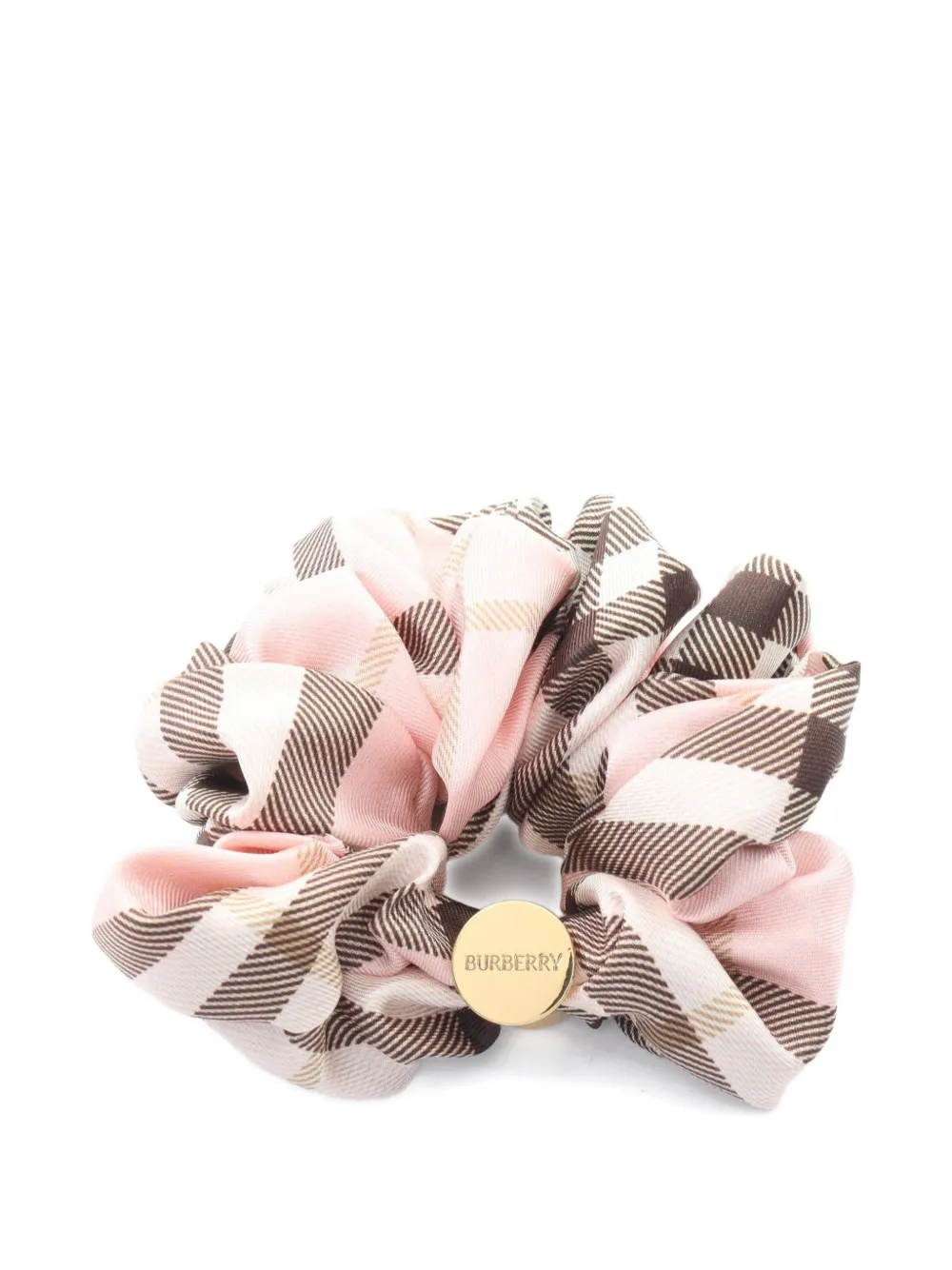 Burberry Pre-Owned 2020s check ruched scrunchie - Rosa