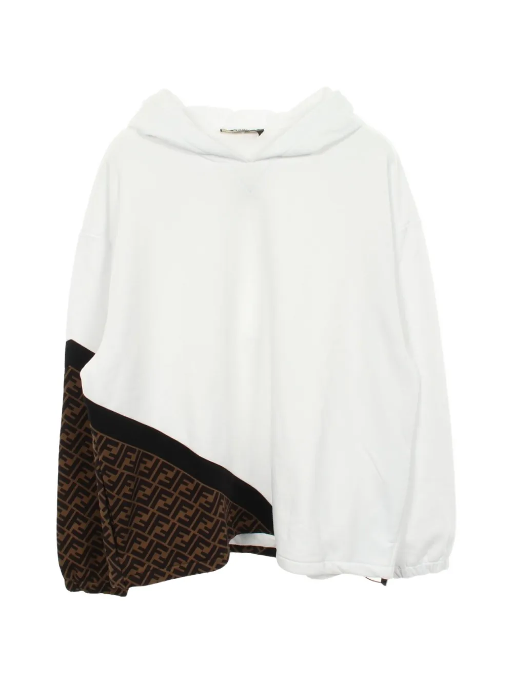 Fendi Pre-Owned 2010s Zucca-print cotton hoodie - Bianco