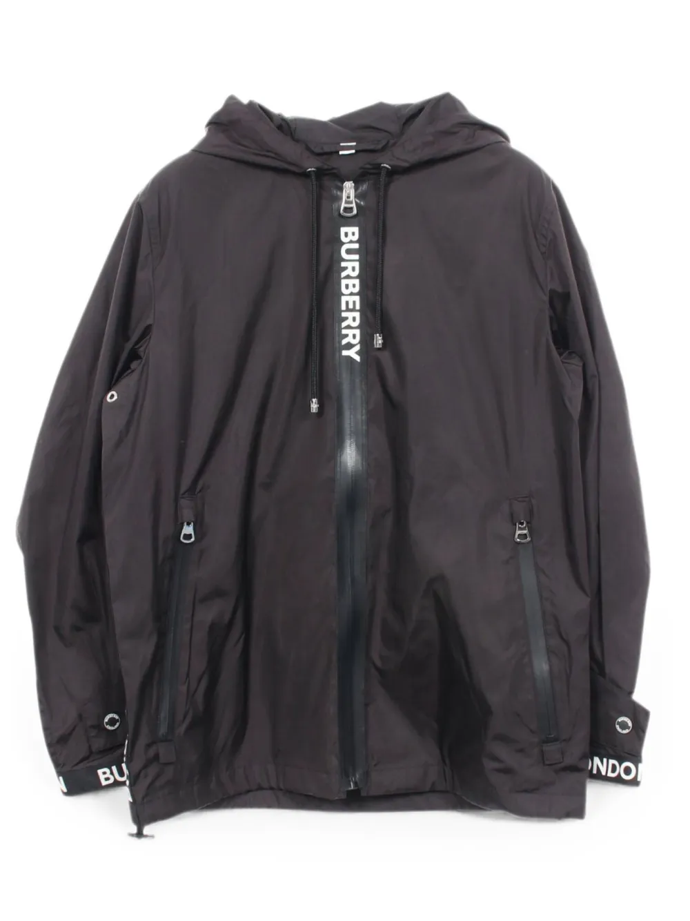 Burberry London Vintage 2000s logo-print hooded parka - Noir