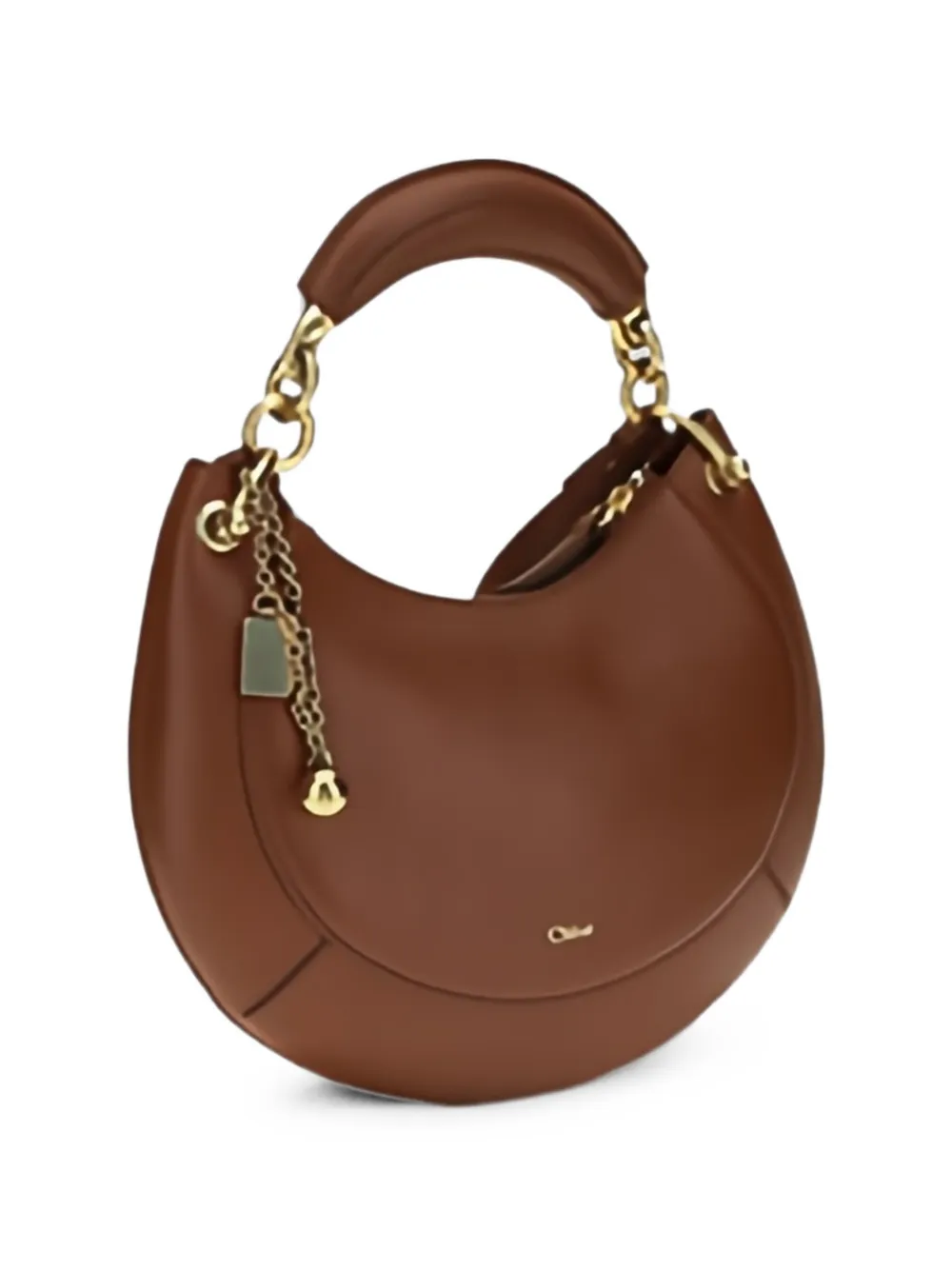 Chloé zipped leather shoulder bag - Marrone