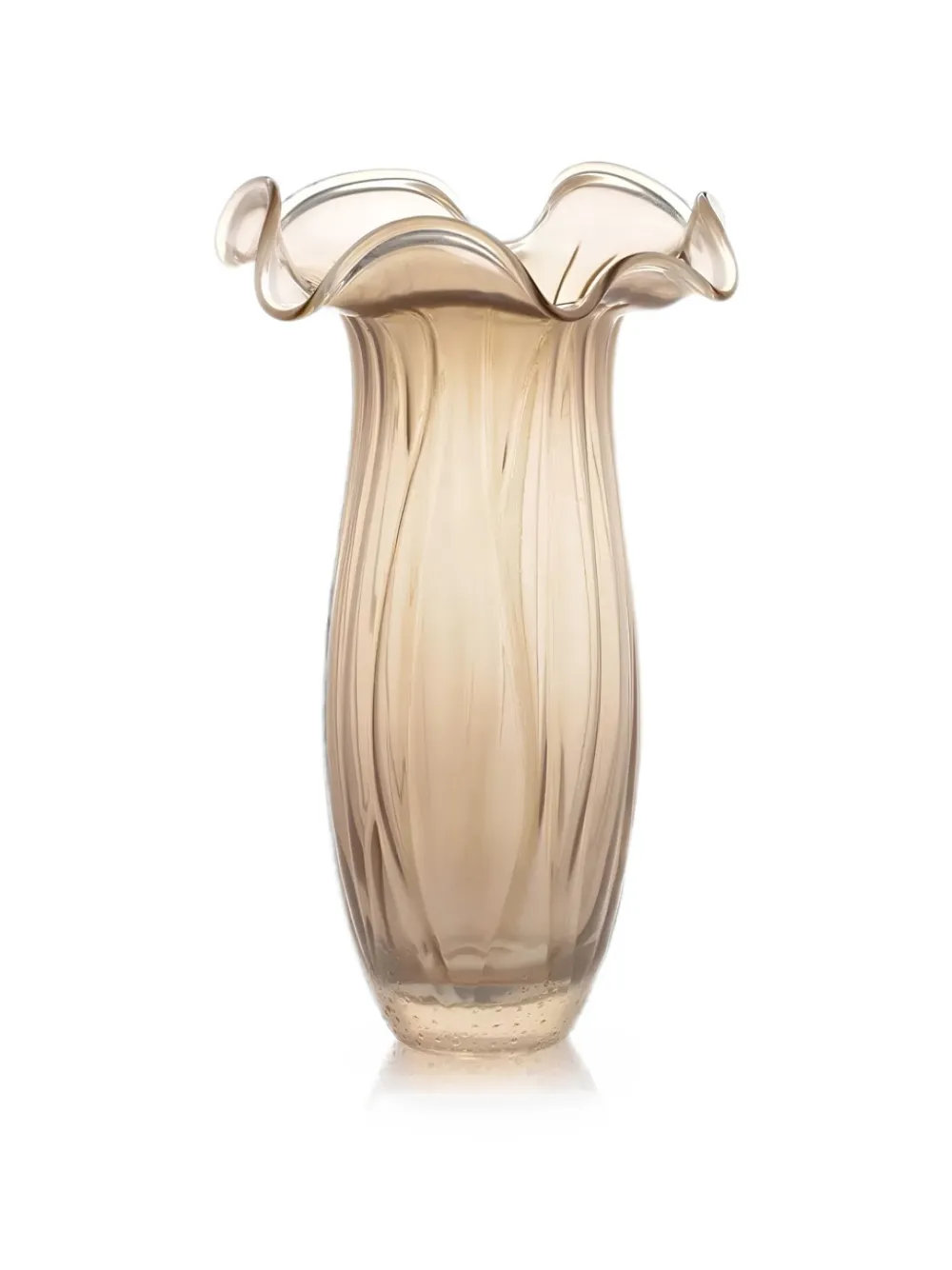 IVV Magnolia ruffled vase - Nude