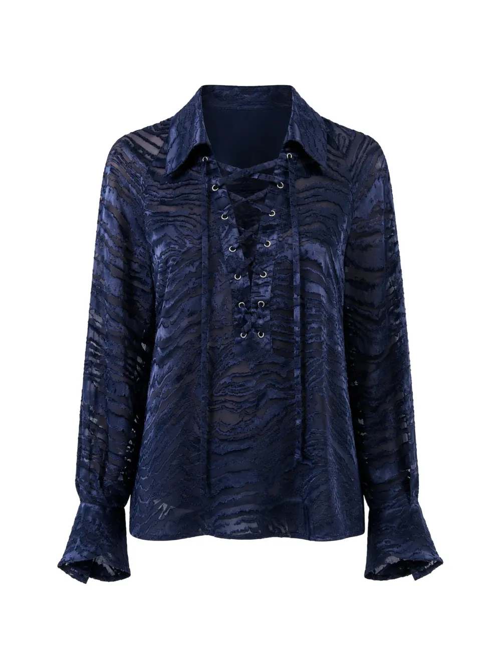 Barbara Bui lace-up blouse - Blu