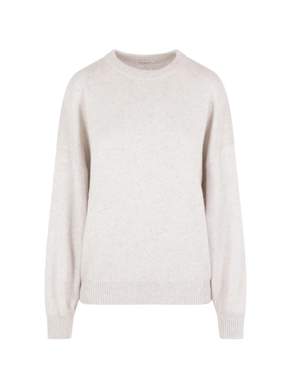 Brunello Cucinelli sequin-embellished drop-shoulder sweater - Toni neutri