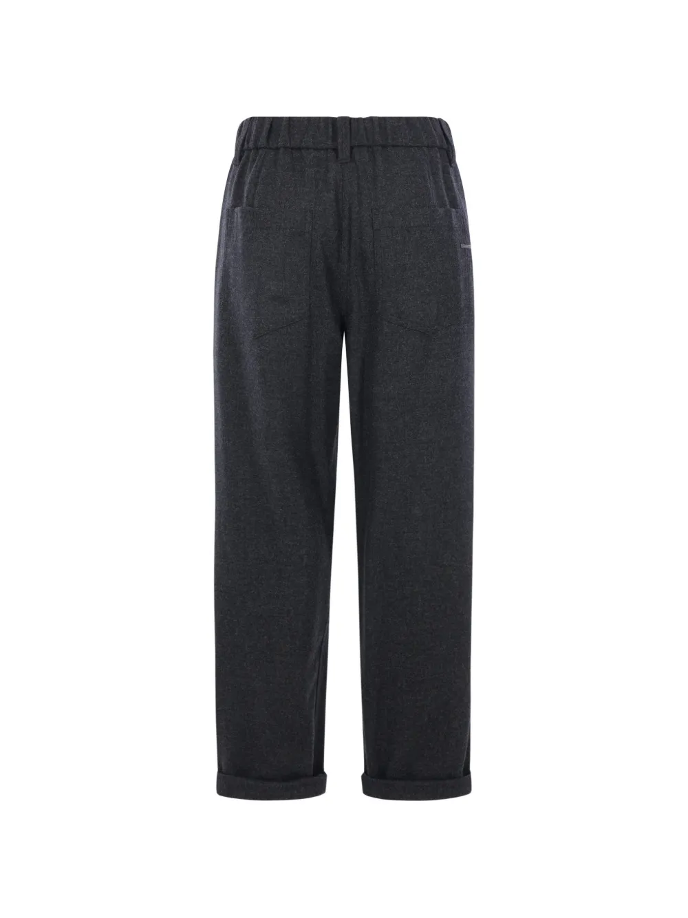 Brunello Cucinelli Broek met geplooide voorkant en Monili-detail Grijs