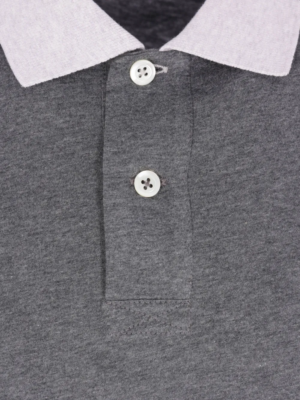 Brunello Cucinelli Poloshirt met lange mouwen Grijs