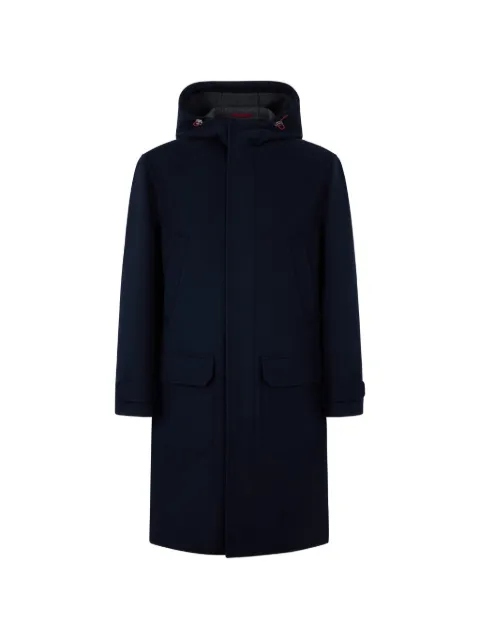 Brunello Cucinelli hooded concealed-fastening coat