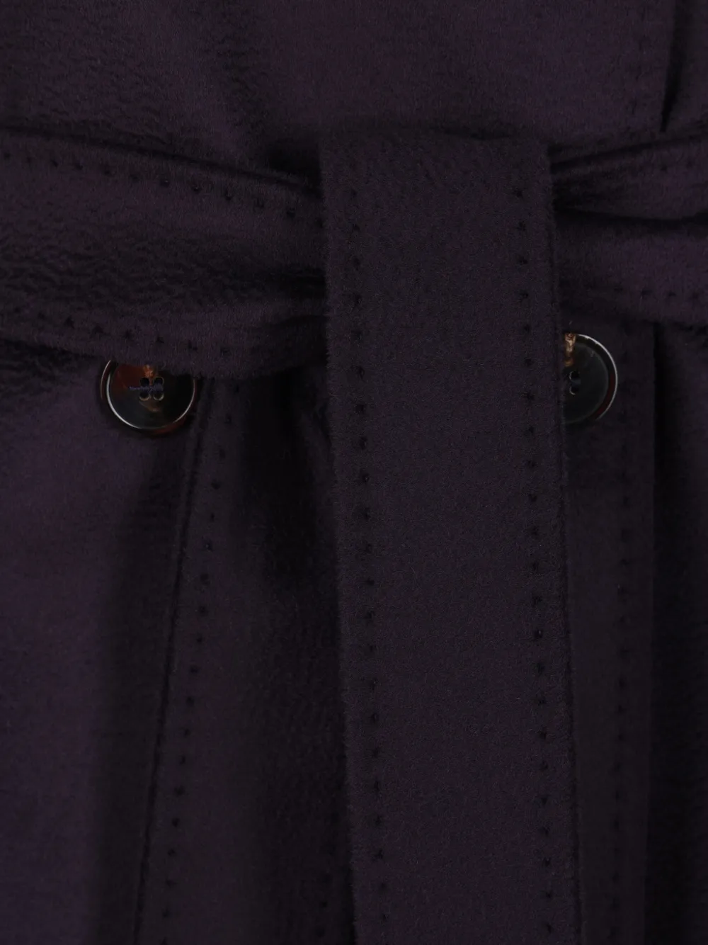 Max Mara Jas met stiksels en ceintuur Paars