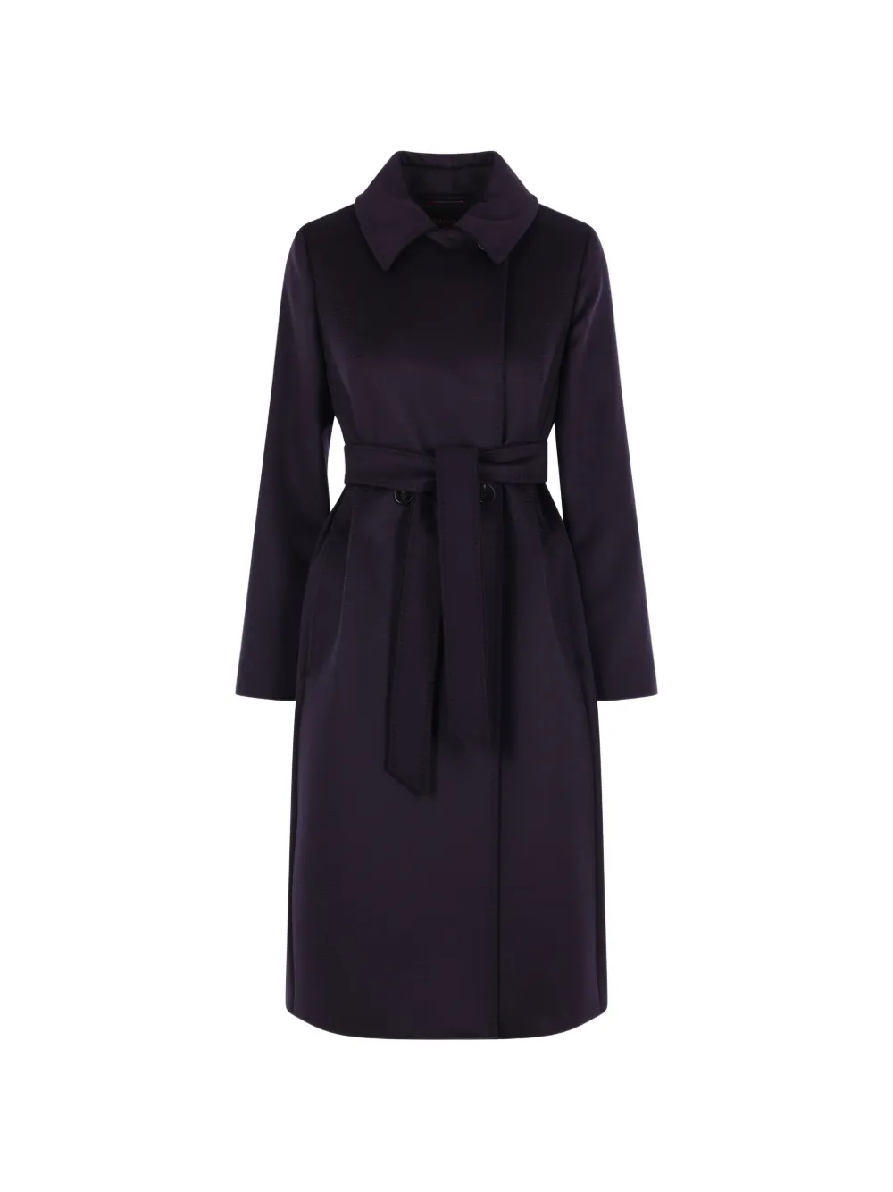 Max Mara belted pick-stitch coat - Purple