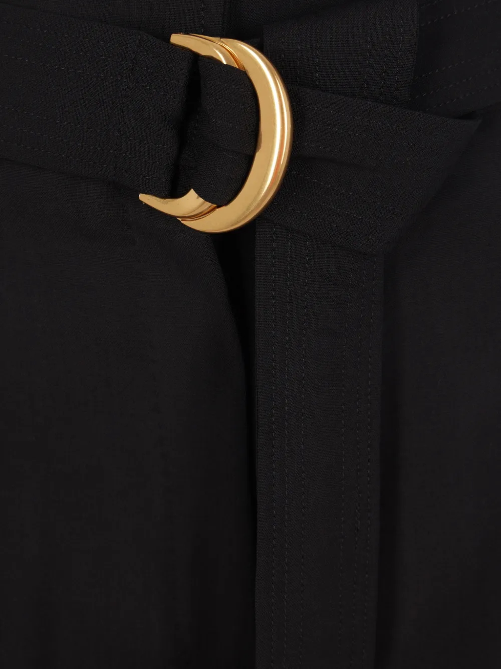  Max Mara Belted Pleated Trousers - Negro 