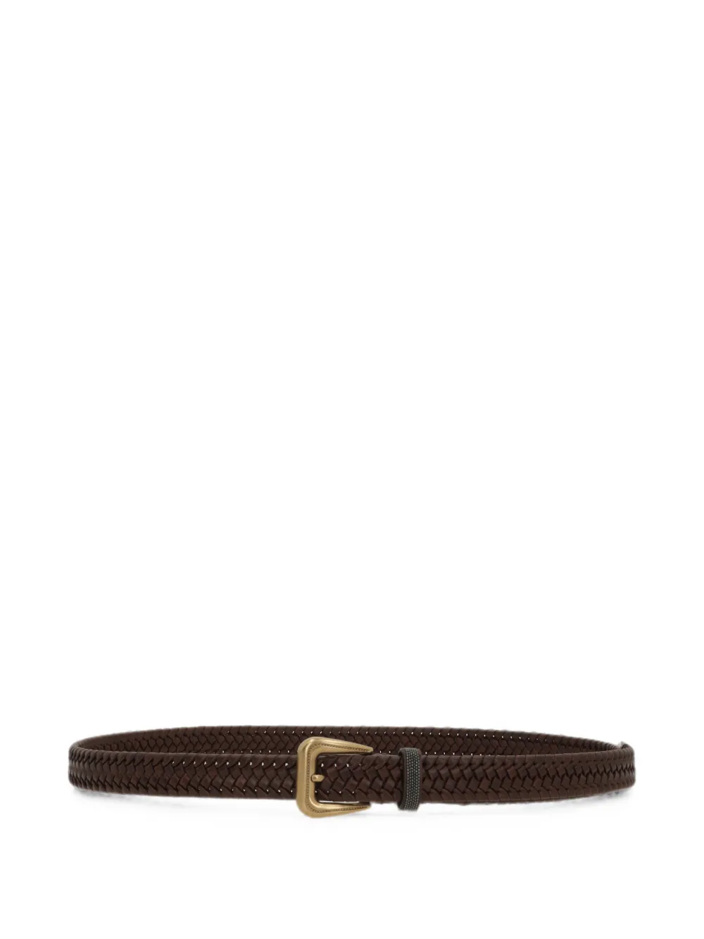 Brunello Cucinelli braided-leather belt - Marrone