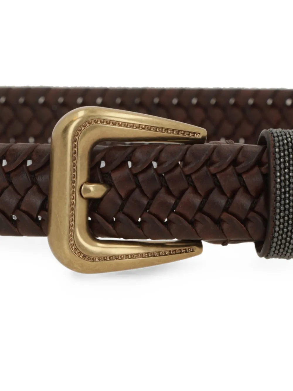 Brunello Cucinelli Leren riem Bruin
