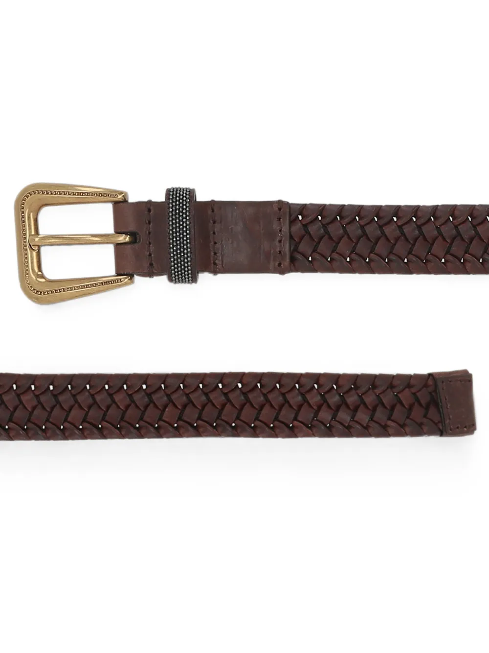 Brunello Cucinelli Leren riem Bruin