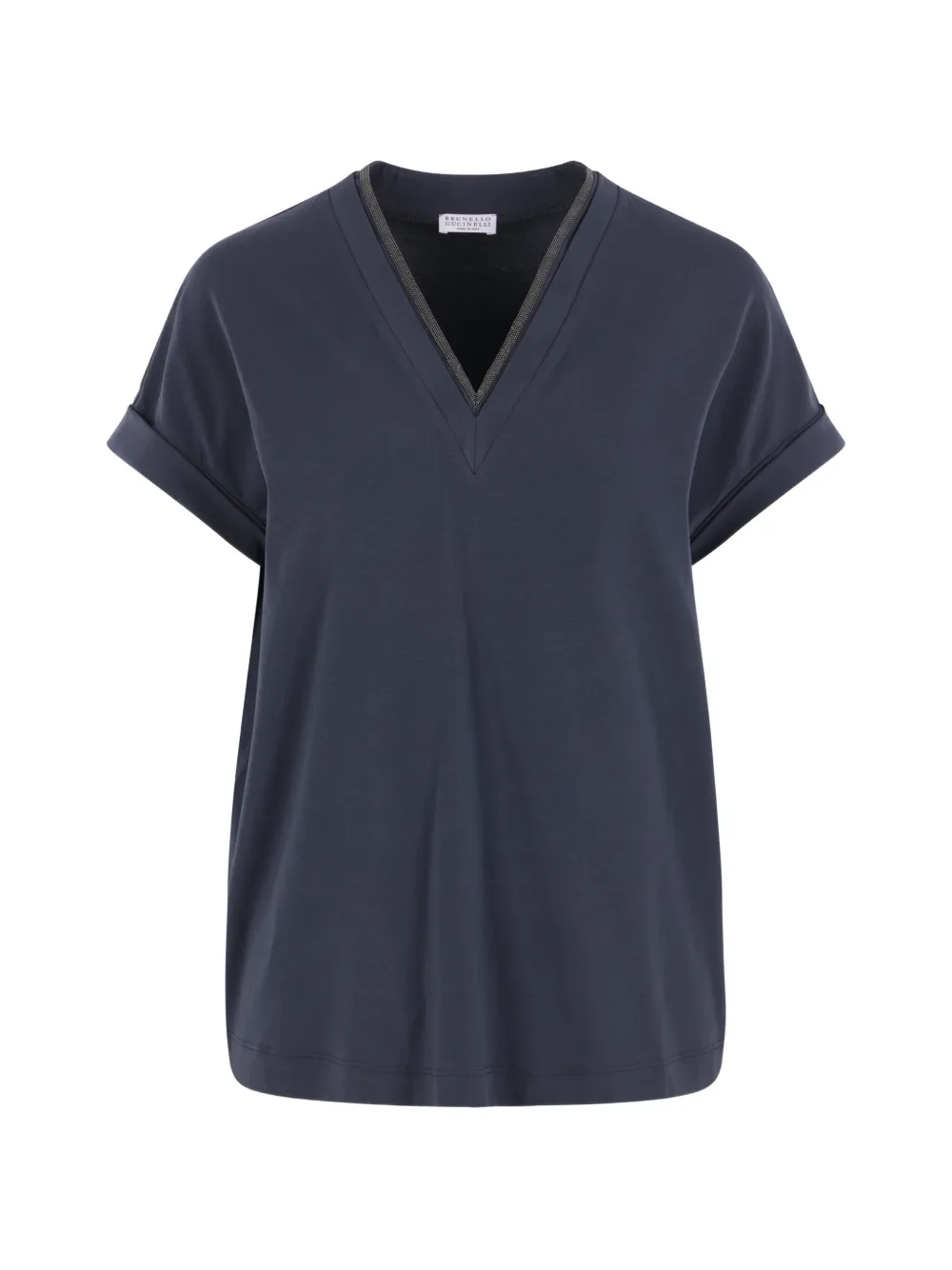 Brunello Cucinelli rolled-cuff T-shirt - Blu