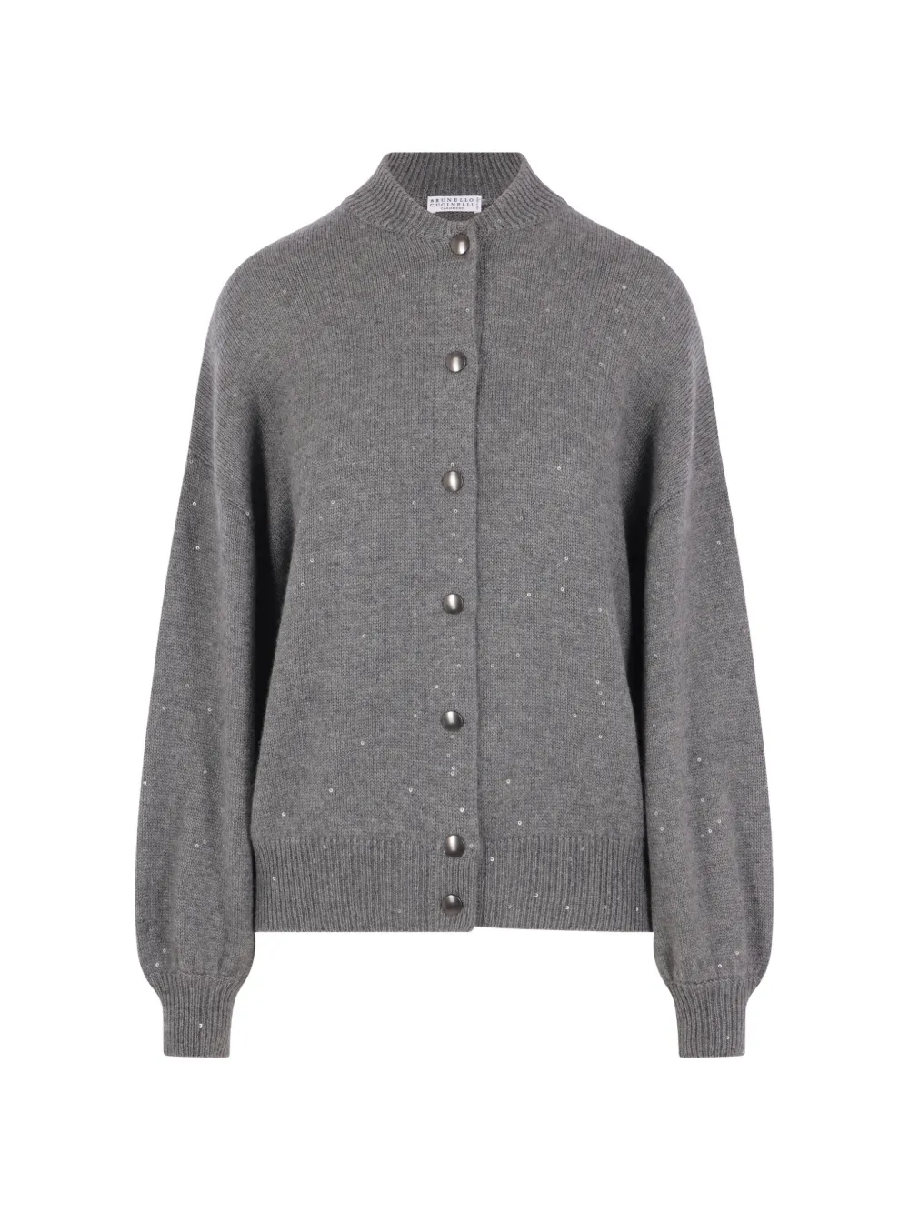 Brunello Cucinelli sequin-embellished button-up cardigan - Grigio