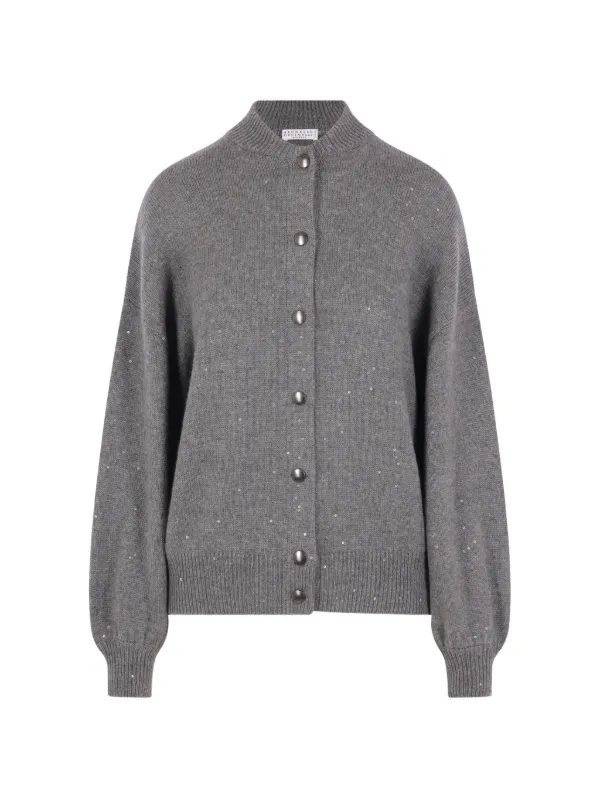 Brunello Cucinelli スパンコール カーディガン | グレー | FARFETCH JP