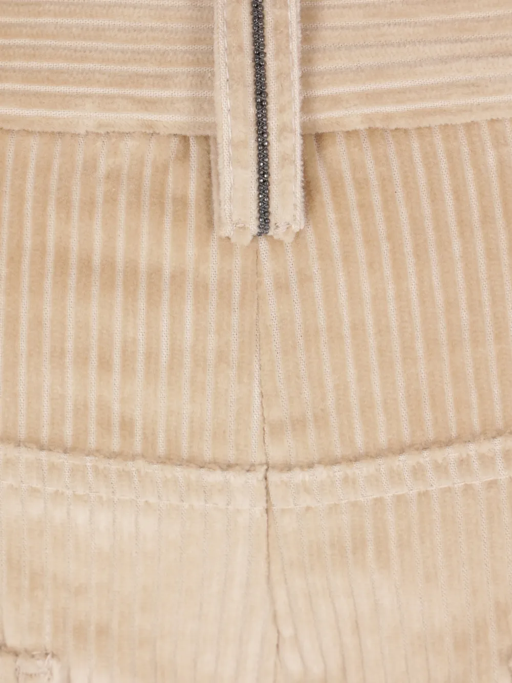 Brunello Cucinelli Ribfluwelen broek verfraaid met monili details Beige