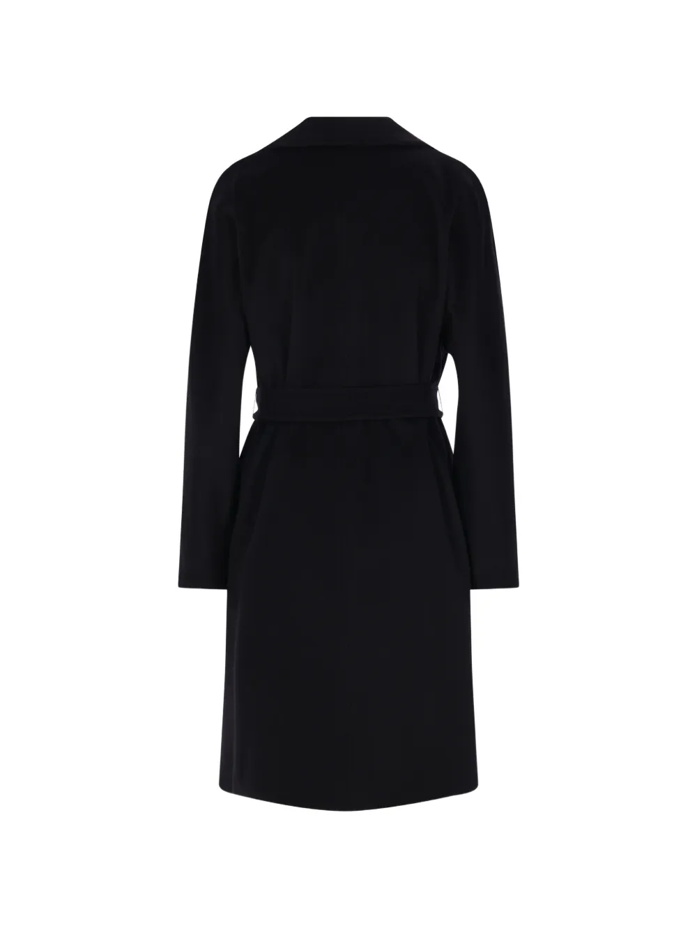  Max Mara Belted Notch-lapel Coat - Negro 