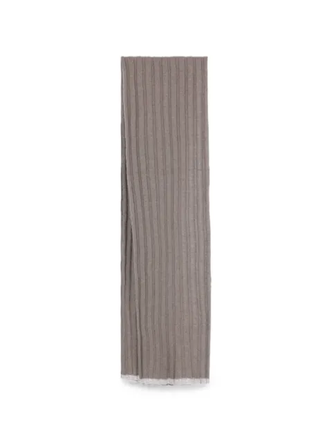 Brunello Cucinelli ribbed-knit cashmere scarf