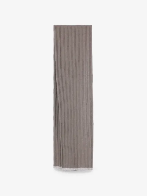 Brunello Cucinelli ribbed-knit cashmere scarf