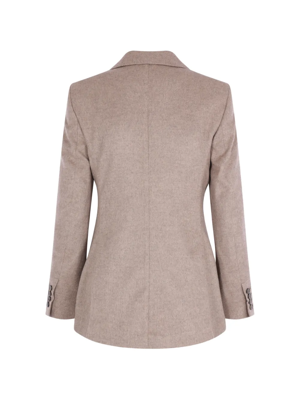 Max Mara Blazer met dubbele rij knopen en puntige revers Beige