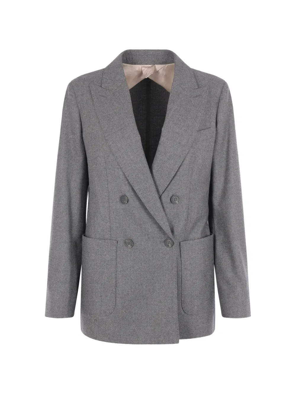 Max Mara double-breasted peaked-lapel blazer - Grau