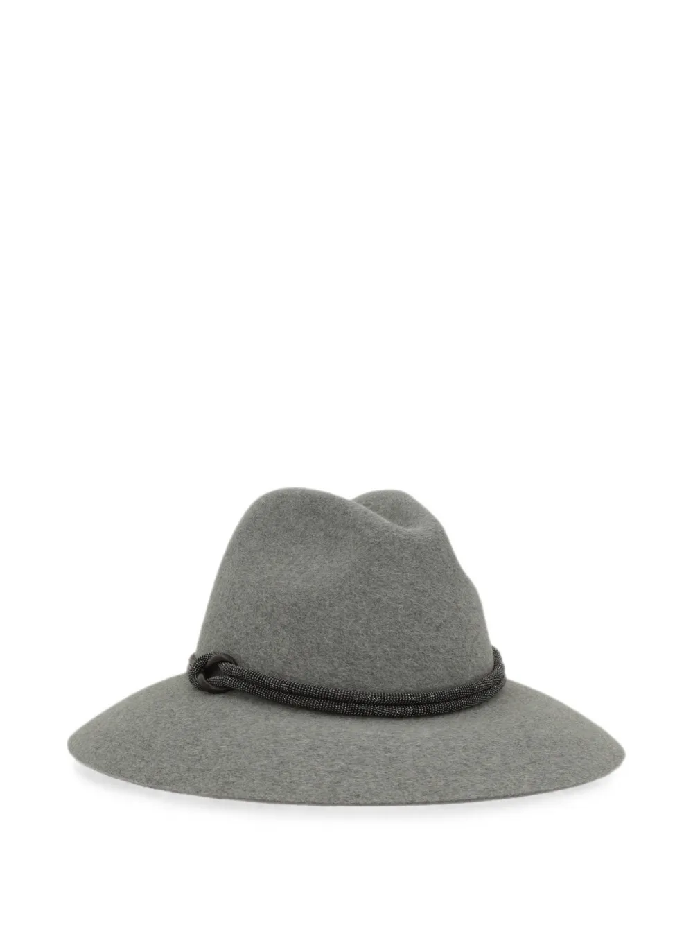 Brunello Cucinelli Fedora hoed met Monili-detail Grijs