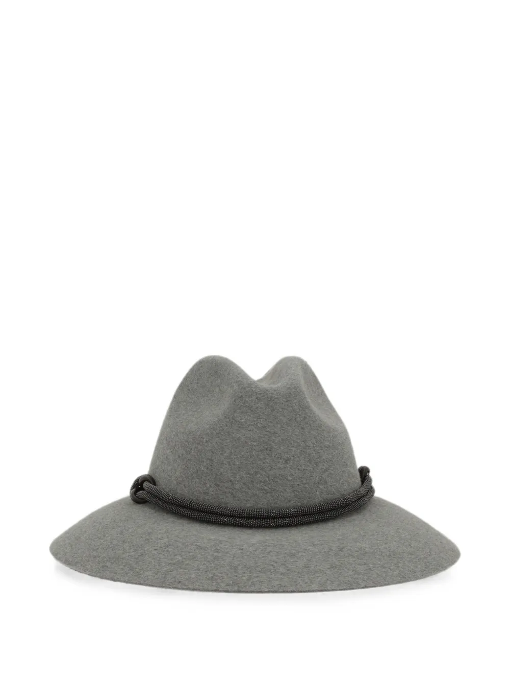Brunello Cucinelli Monili-detail Fedora Hat In Grey