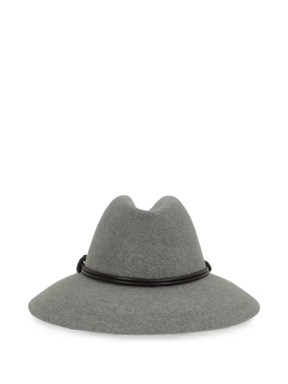 Brunello Cucinelli Fedora hoed met Monili-detail Grijs