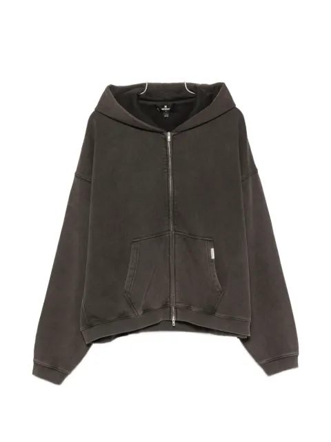 Represent Initial zip-up cotton hoodie