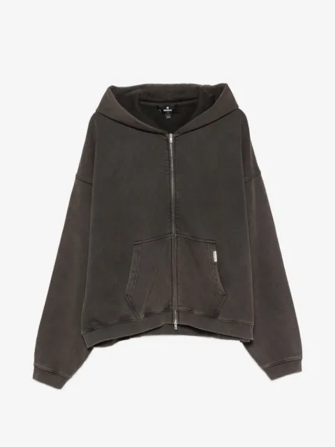 Represent Initial zip-up cotton hoodie