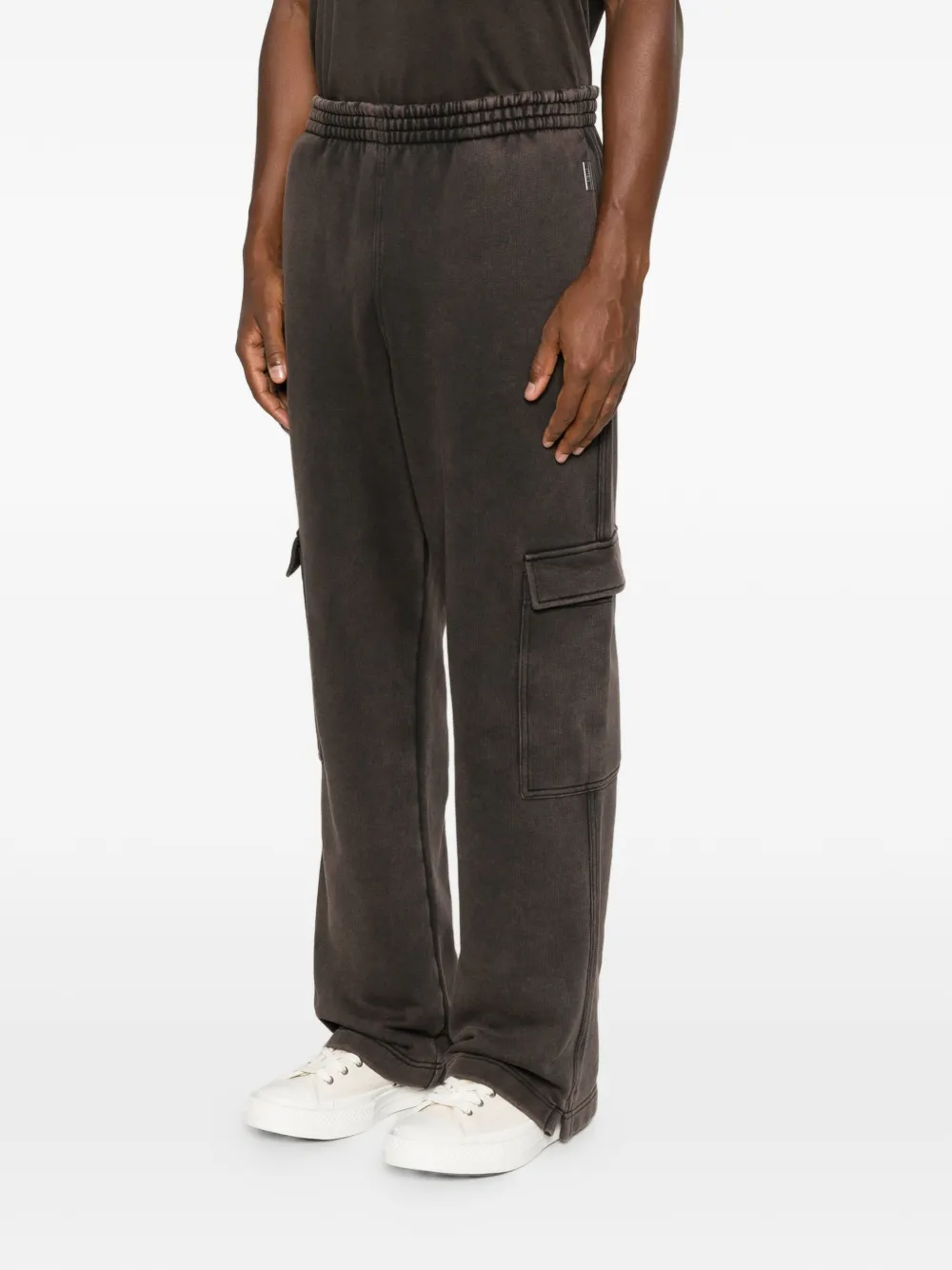 Represent Initial katoenen cargo trainingsbroek met logoplakkaat Bruin