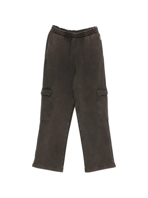 Represent Initial logo-plaque cotton cargo track pants