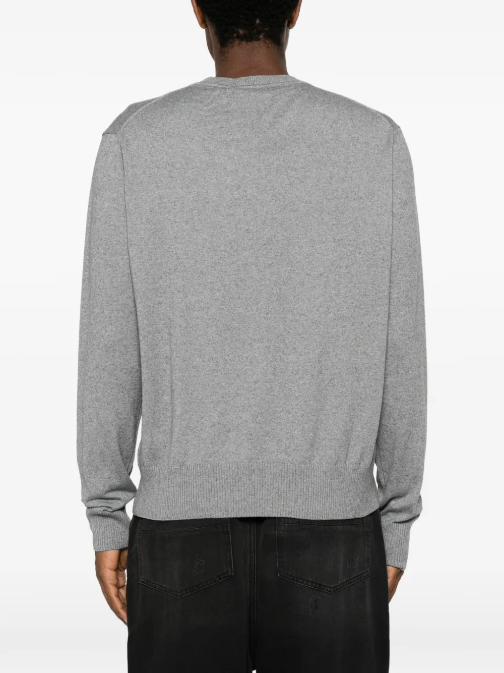 Vivienne Westwood Alex gebreid katoenen T-shirt met geborduurd detail en ronde hals Grijs