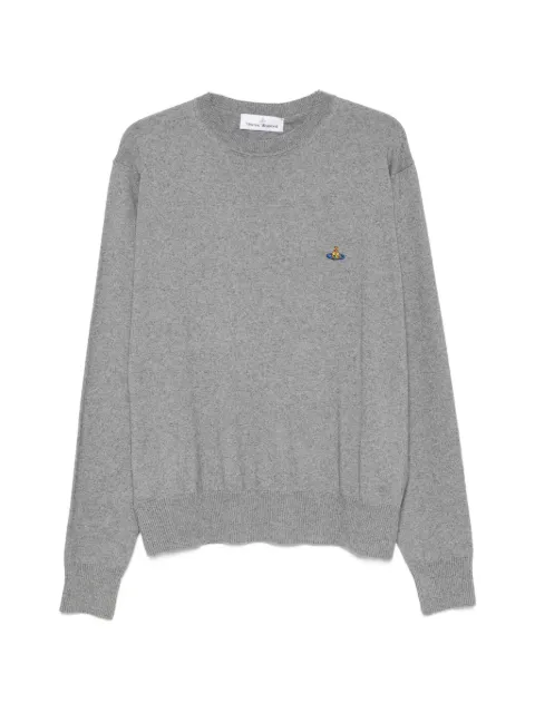 Vivienne Westwood Alex embroidered-detail crew-neck long-sleeve knitted cotton T-shirt
