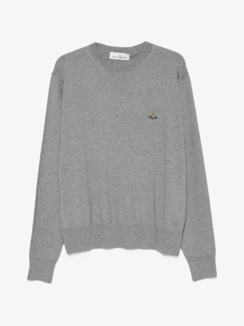 Vivienne Westwood Alex embroidered-detail crew-neck long-sleeve knitted cotton T-shirt