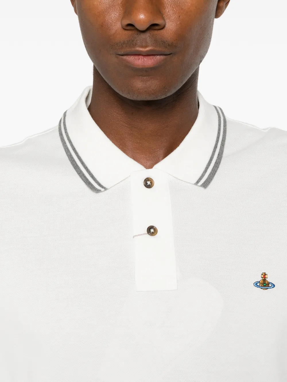 Vivienne Westwood Katoenen poloshirt met geborduurd detail Wit