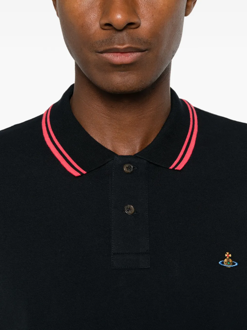 Vivienne Westwood Katoenen poloshirt met geborduurd detail Blauw