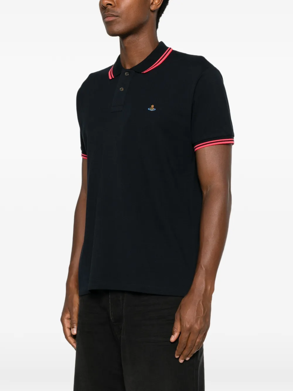 Vivienne Westwood Katoenen poloshirt met geborduurd detail Blauw