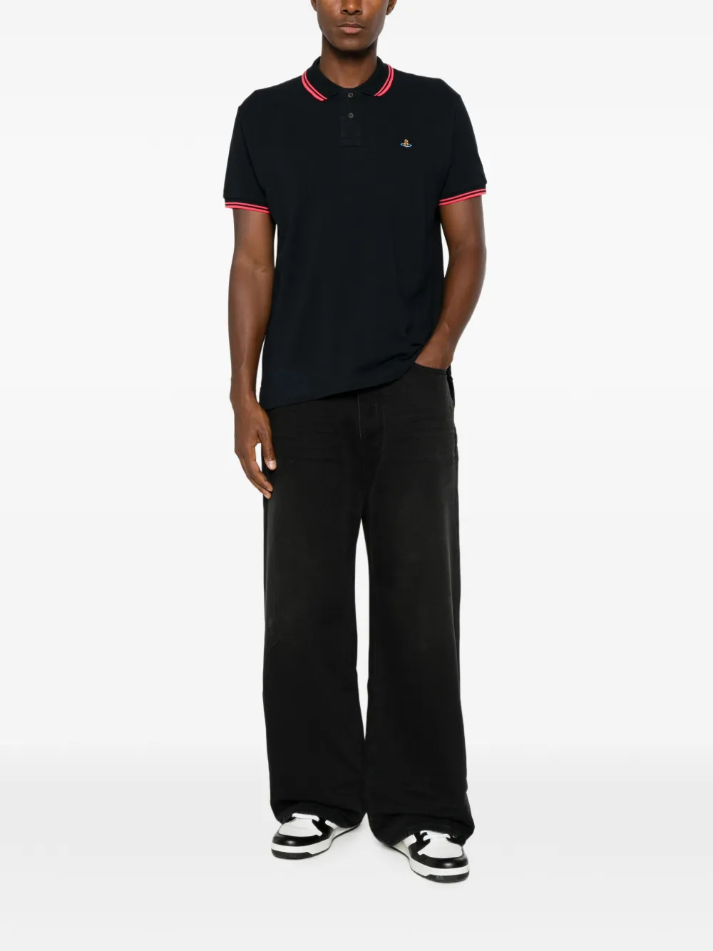 Vivienne Westwood Katoenen poloshirt met geborduurd detail Blauw