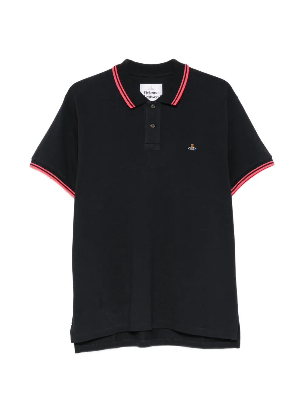 Vivienne Westwood Classic embroidered-detail cotton polo shirt - Blu