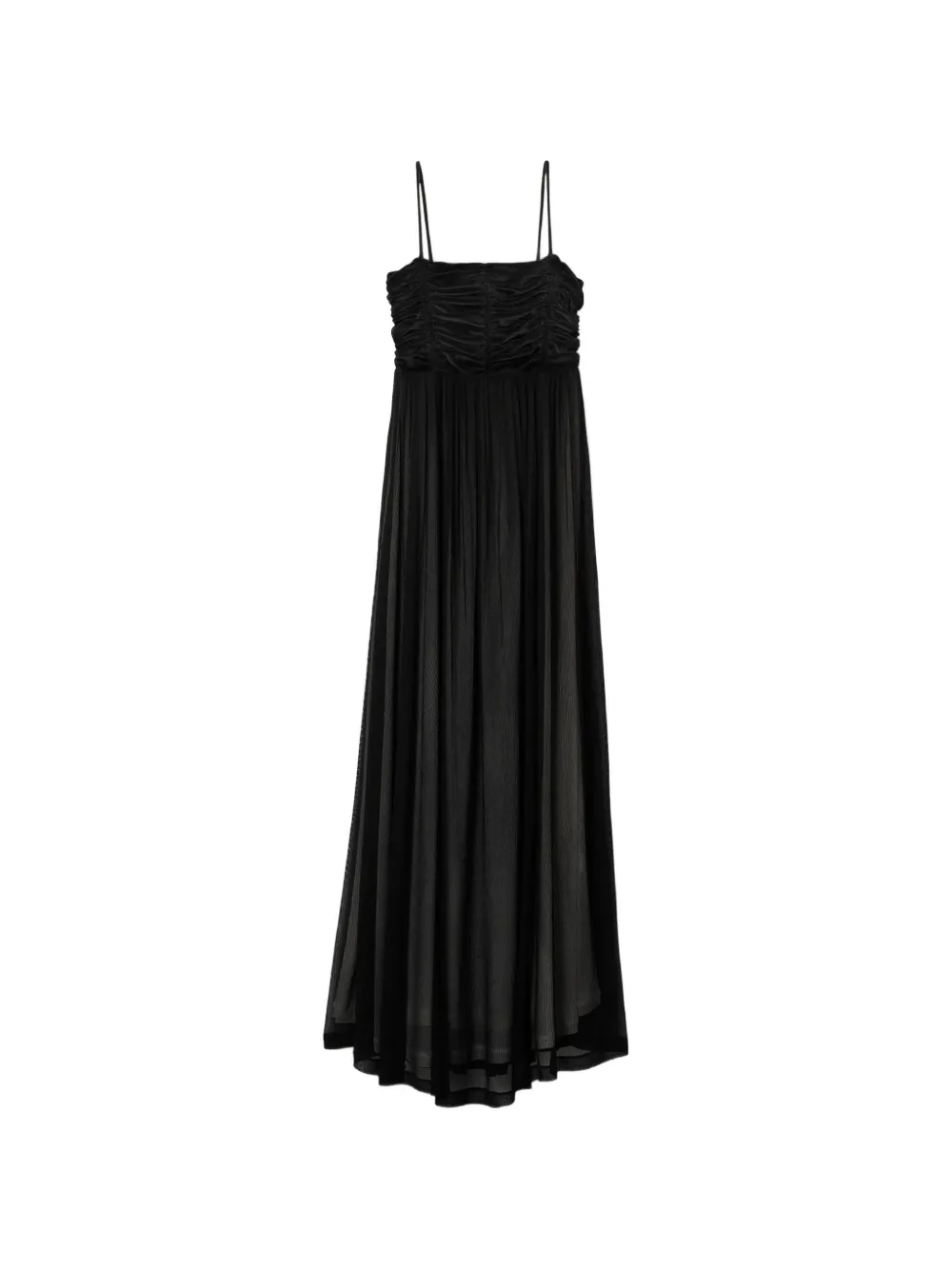 BITE Studios ruched A-line maxi dress - Nero