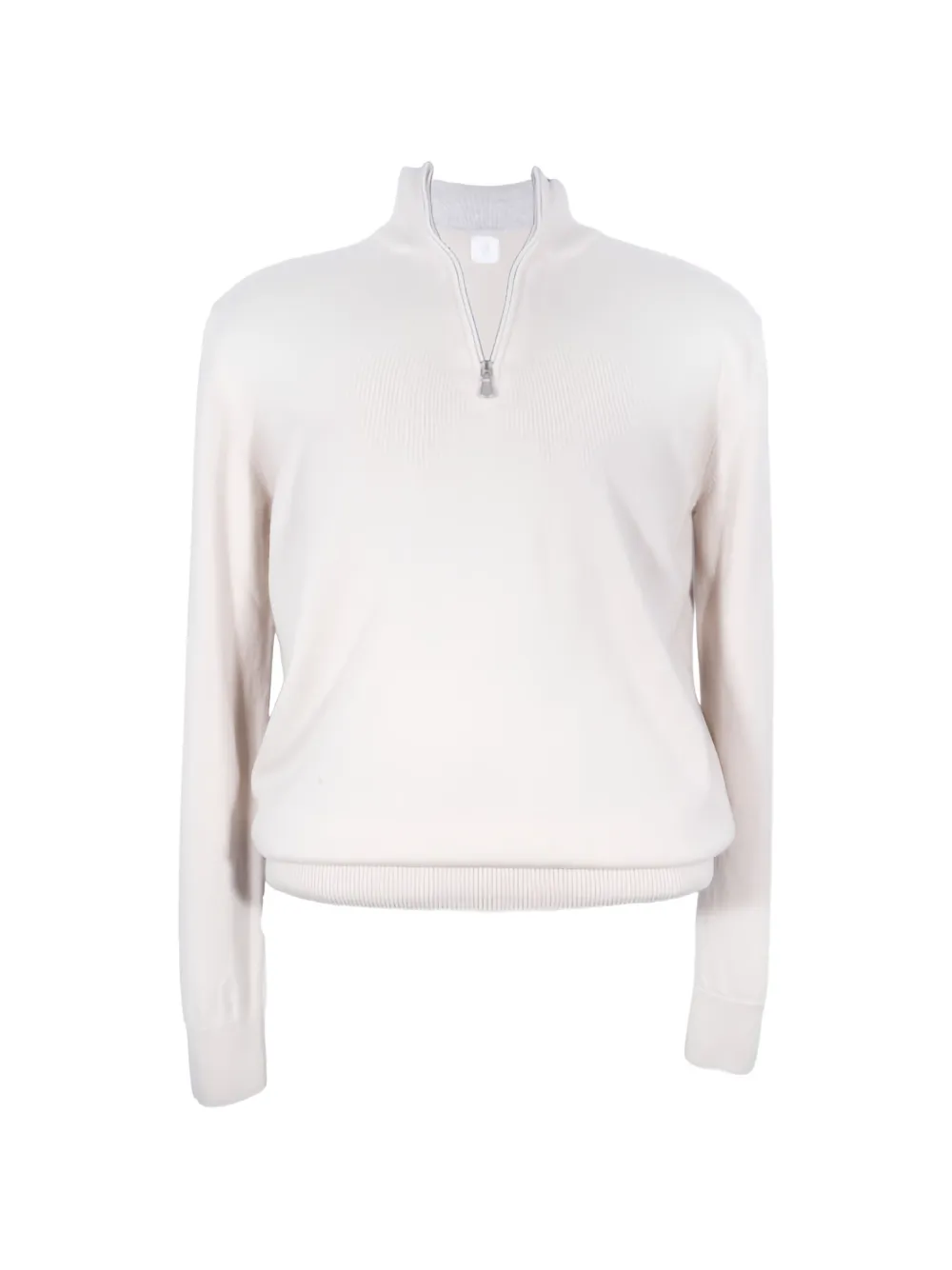 Eleventy quarter-zip ribbed-trim sweater - Blu